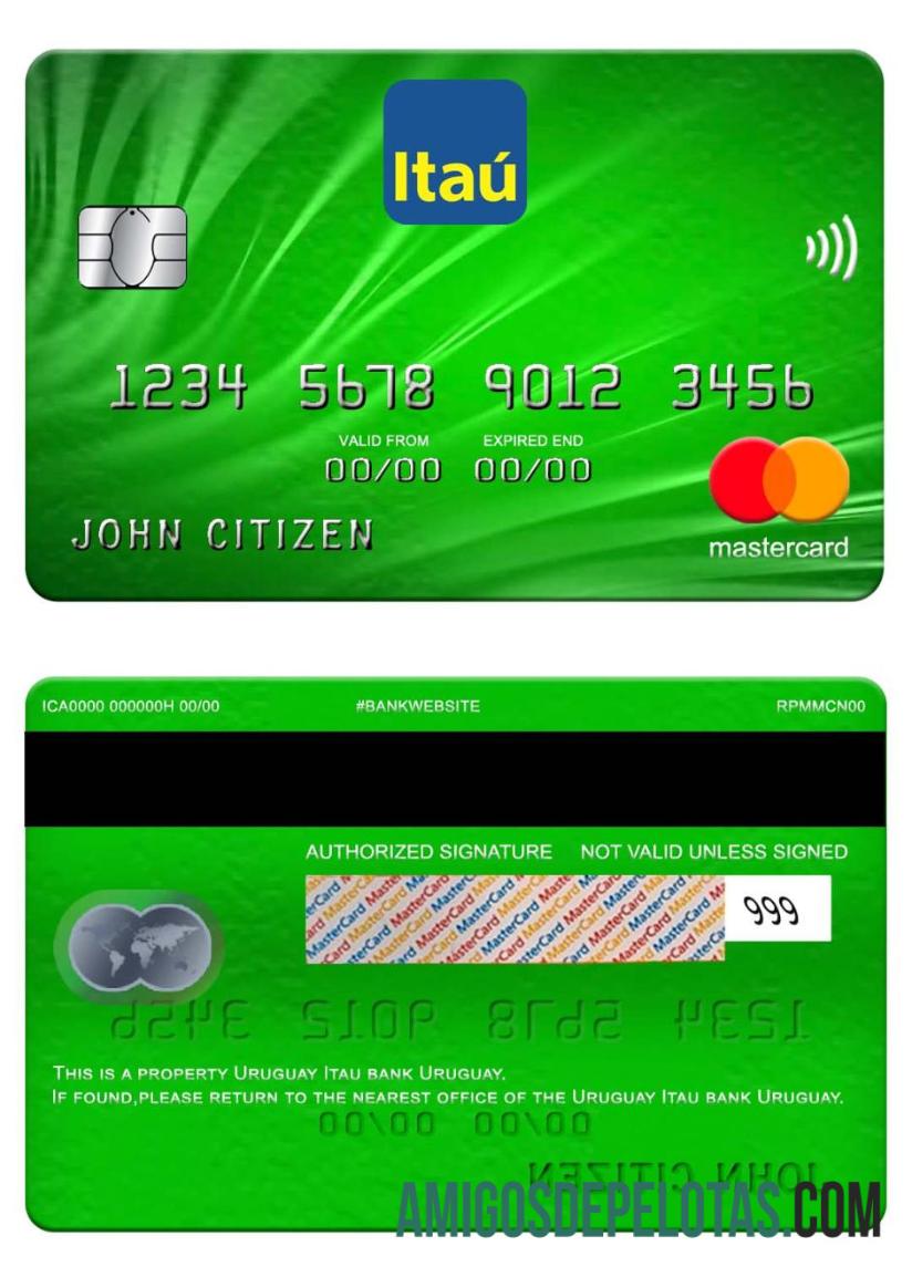 Uruguay Itau Bank Mastercard exemplo real